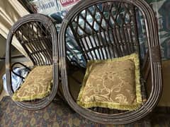 Cane Chair Pair