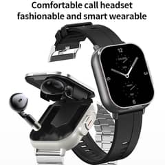 D8 Smart Watch 2 In 1 TWS Wireless Earphones Stereo