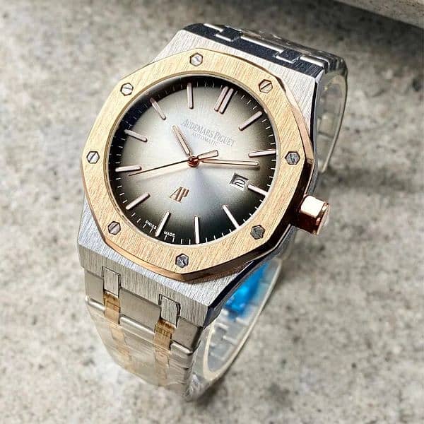 A. P Royal Wrist Watch For Mens. Waterproof With Stainless Steel Chain. 8