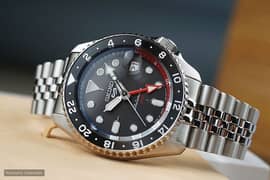 SEIKO 5 GMT PEPSI DIAL SSK019 5 Sports Men's Watch Silver-Tone