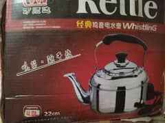 Electric kettle  10/10 v little used steel ns steel