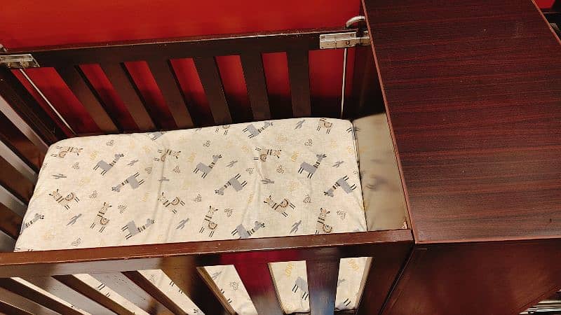 Self made Pure wood baby cot with draws 6
