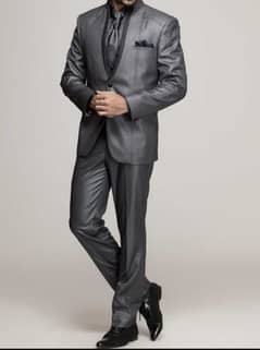 American Style 3 Piece Suit for Men in Grey Colour