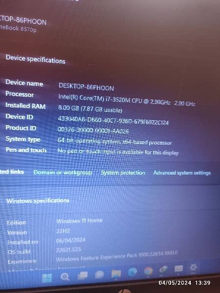 laptop i7 3 generation 8/500 Gb. 6