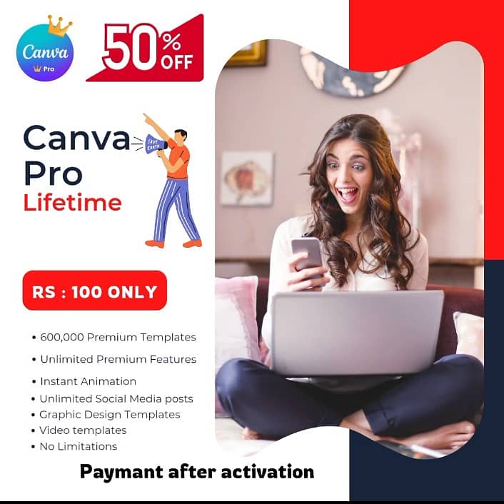 CANVA PRO FOR LIFETIME IN JUST 100 RUPEES 0