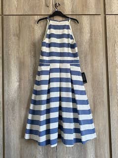 Striped blue and white dress