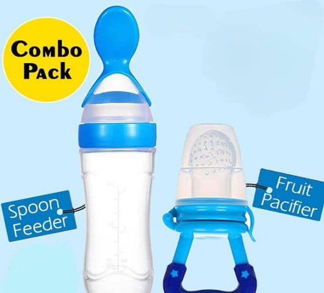 Combo pack baby spoon bottle and fruit pacifier 2