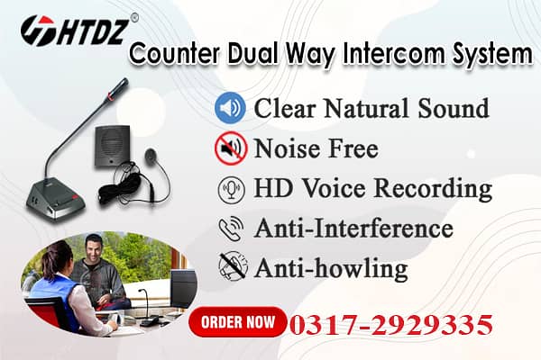 Counter Window Dual Way Intercom, Brand HTDZ 0