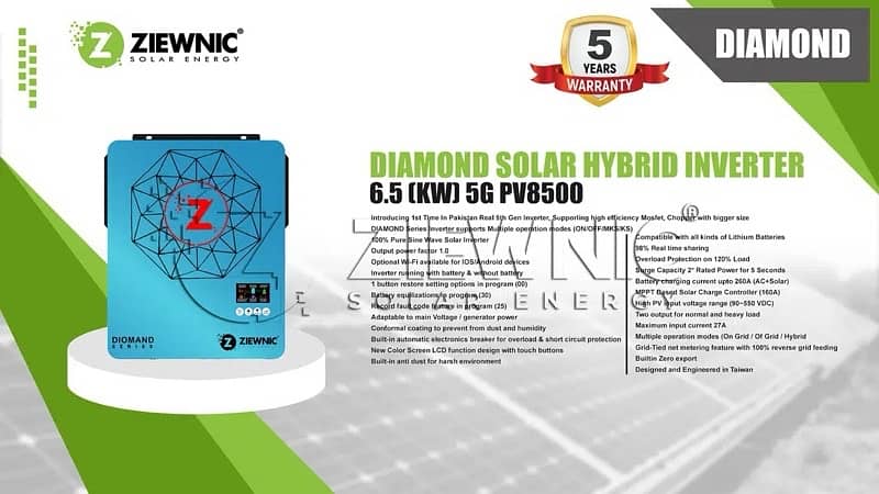 Ziewnic Diamond Series Solar Hybrid Inverter 3