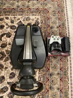 XBOX 360 with steering wheel