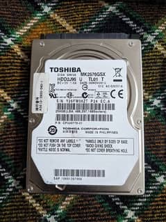 Toshiba 250gb HDD Laptop