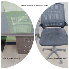 office chair and table