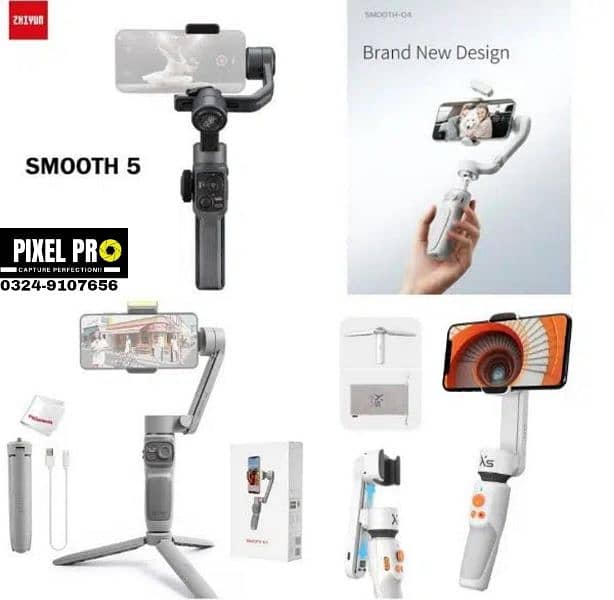 Zhiyun Smooth Q3, Q4, Smooth 5 xs Mobile Gimbal For iPhone, Android 0