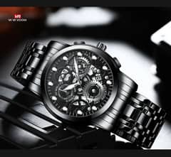 men's stylish business skeleton chain watch
