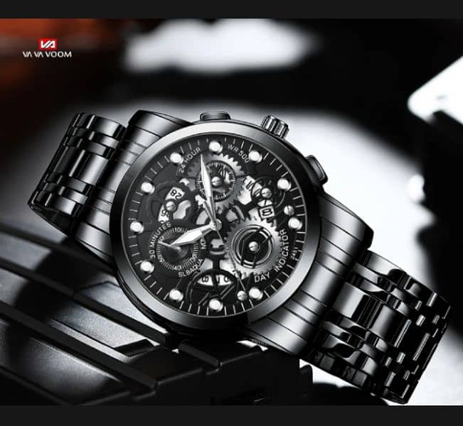 men's stylish business skeleton chain watch 0