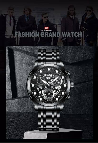 men's stylish business skeleton chain watch 1