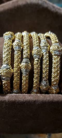 Gold-plated bangles