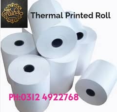 White Printed Paper Roll|