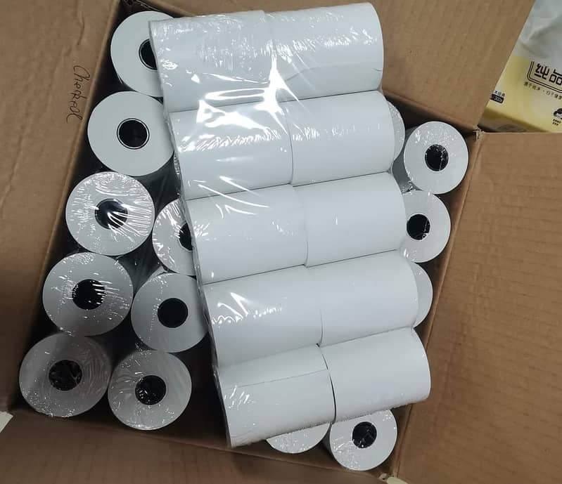 White Printed Paper Roll| 1