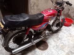 Honda cd 70 with cafe racer all parts in reasonable price 03344140217