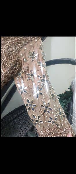 walima Macksy with mirror work sleeves and border embroided dupata 4