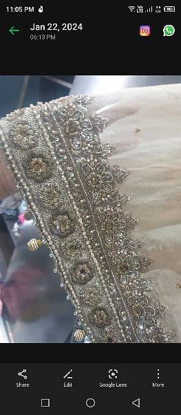 walima Macksy with mirror work sleeves and border embroided dupata 5