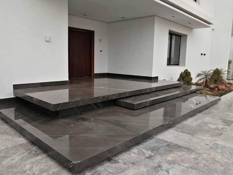 Dildar Ahmed Marble FLooring Stone Tile kitchen top fixing and polish. 17