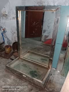 steel frame with mirror