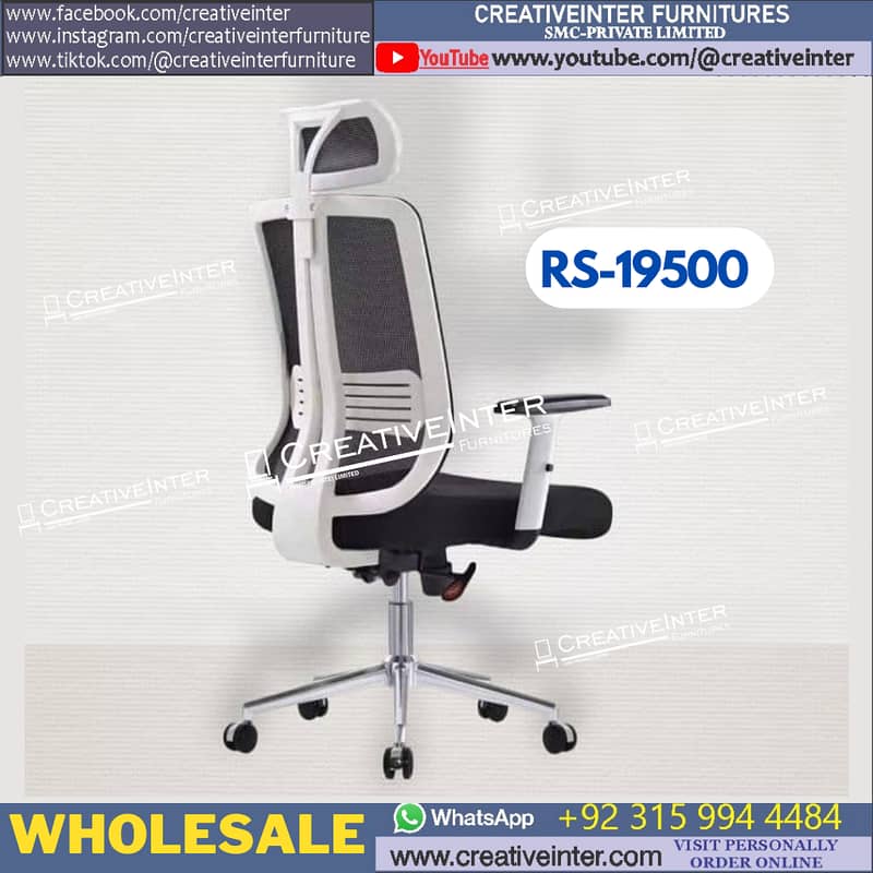 Office Gaming Chair Ergonomic study desk Mesh Revolving home table CEO 3
