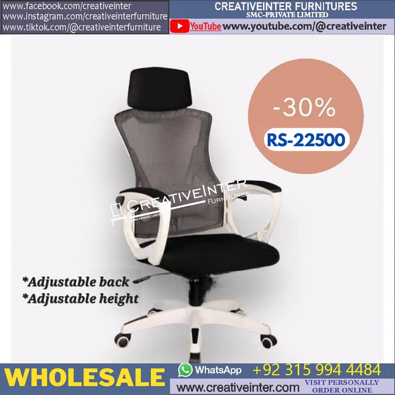 Office Gaming Chair Ergonomic study desk Mesh Revolving home table CEO 11