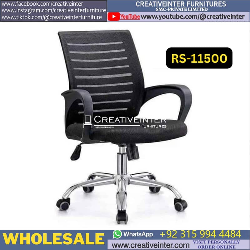 Office Gaming Chair Ergonomic study desk Mesh Revolving home table CEO 17
