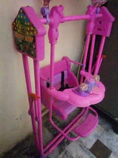 pink baby girl swing