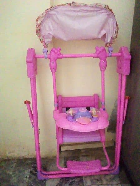 pink baby girl swing 2