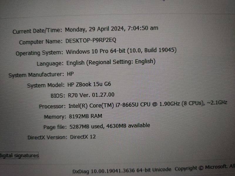 Hp ZBook 15u G6 , Core i7 8th Generation , 4 GB DDR5 Graphics Card 13