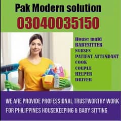 Baby sitter /Patient Care *Maids *Baby Sitters *Nanny *Patient Care *