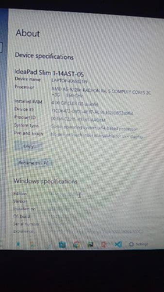 Lenovo  Laptop AMD A6 Series 4