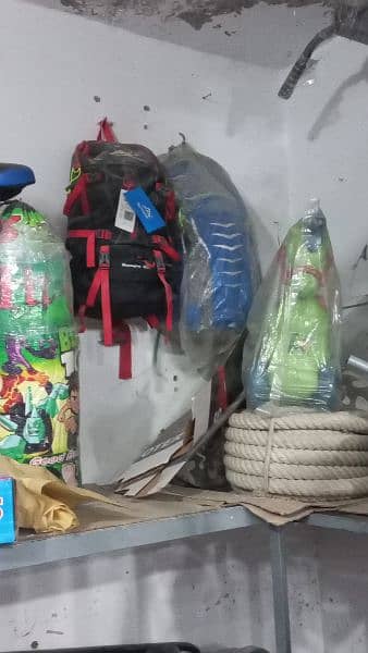 hiking bag sleeping bag hiking stick life jacket safety jacket kit 4