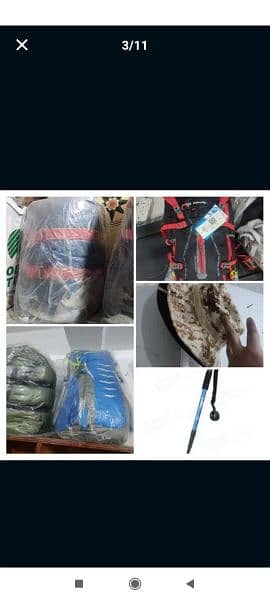 hiking bag sleeping bag hiking stick life jacket safety jacket kit 7