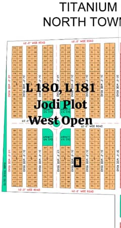 jodi plot west open 80 sq yard available in North Town Residency Titanium Block