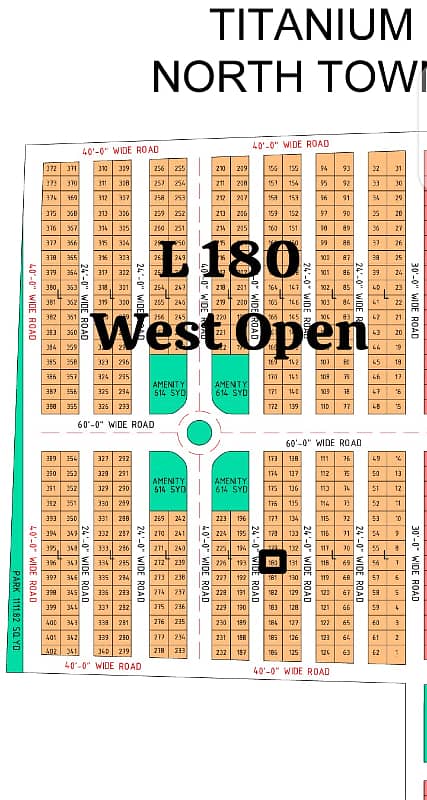 jodi plot west open 80 sq yard available in North Town Residency Titanium Block 1