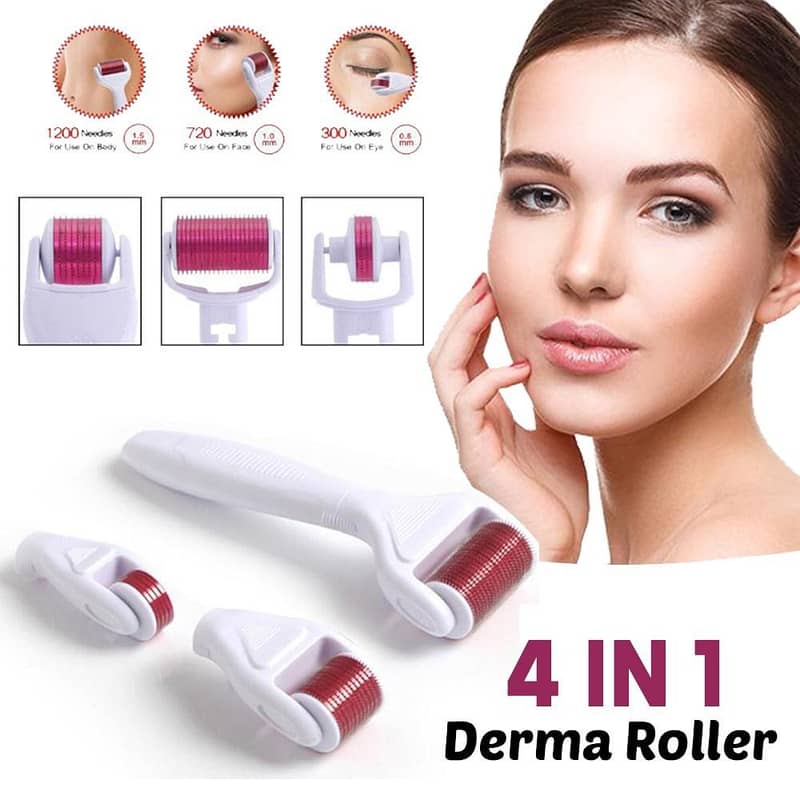 4 In 1 Derma Roller Micro-Needling Skin Care System 4 in 1 Derma Rolle 1