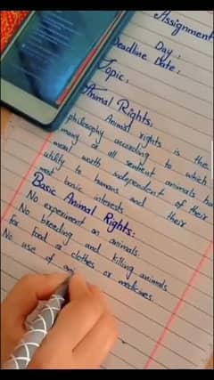 provide handwrite assignments with my unique writing 0
