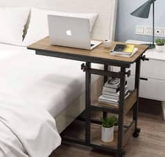 Wooden Adjust Laptop Side Table For Sofa And Bed