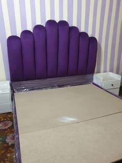 Stylish new style bed / purple bed / bed for girls / velvet bed