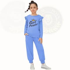 Girl Power Printed 2 Piece Outfits Stylish Tracksuit Full sleeve T-shi 0