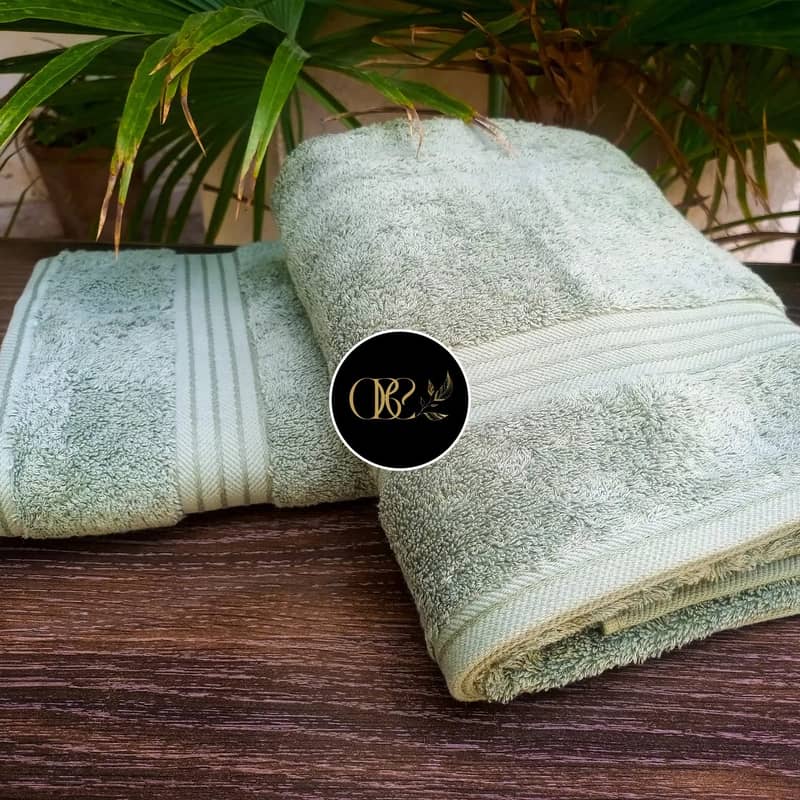Seagreen Egyptian Cotton Towels - Soft & Absorbent | OLX Pakistan 1