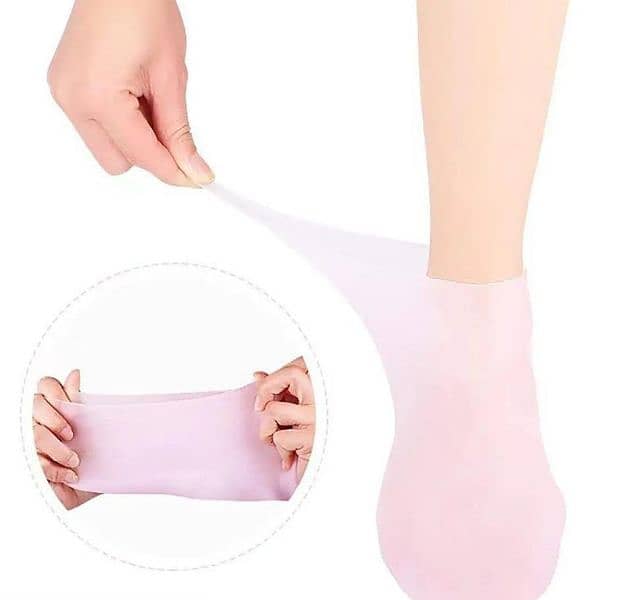Silicone Moisturizing Gel Heel Socks l 01 Pair 1