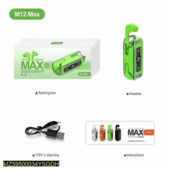 M13 Max Digital Display Wireless Earbuds 1
