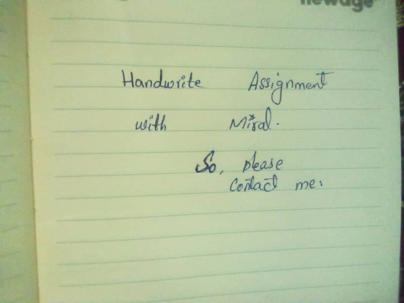 Handwritten assignment writer 3
