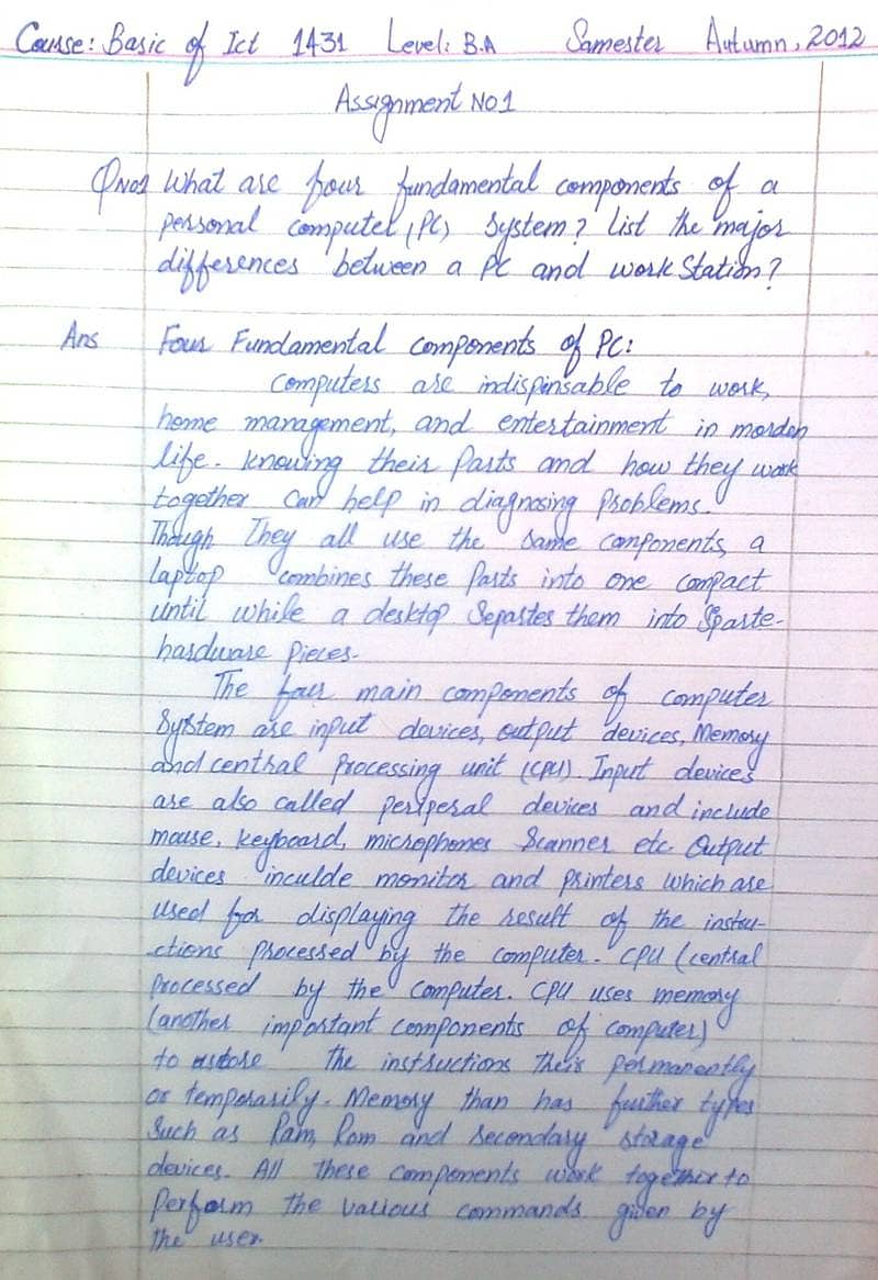 Handwritten assignment writer 18